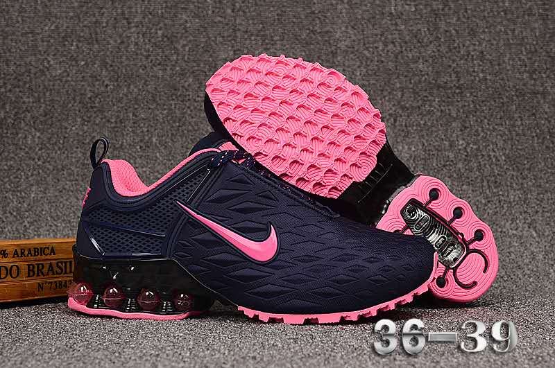 Women Nike Shox Reax Run Deep Blue Pink Shoes